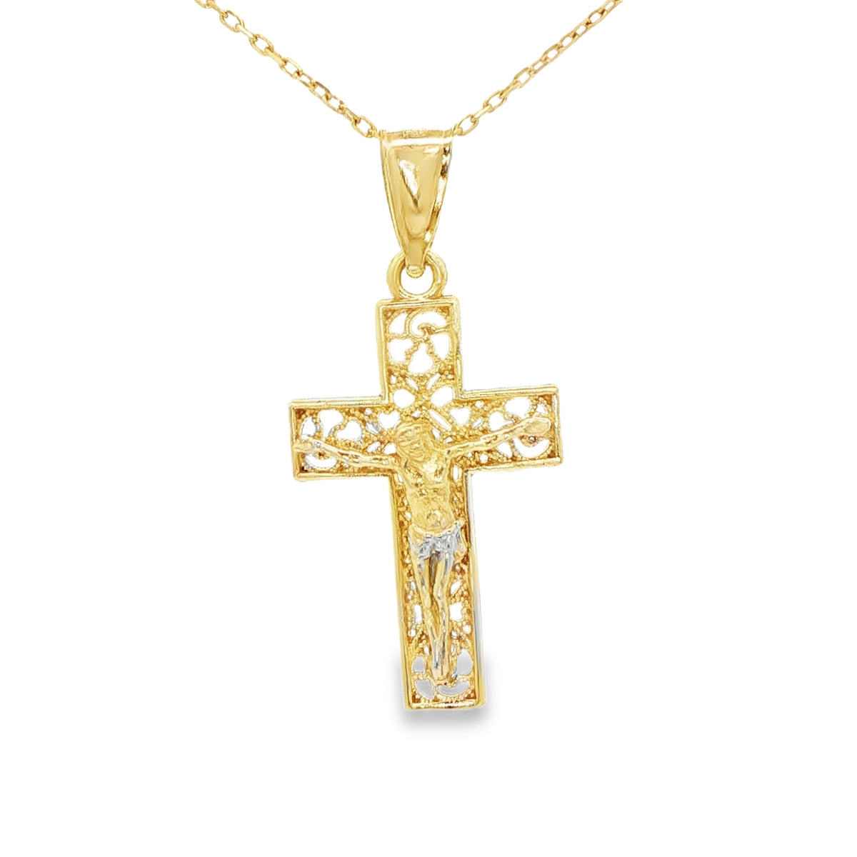 14 KARAT CHARM CRUCIFIX CROSS NUGGET BACKGROUND