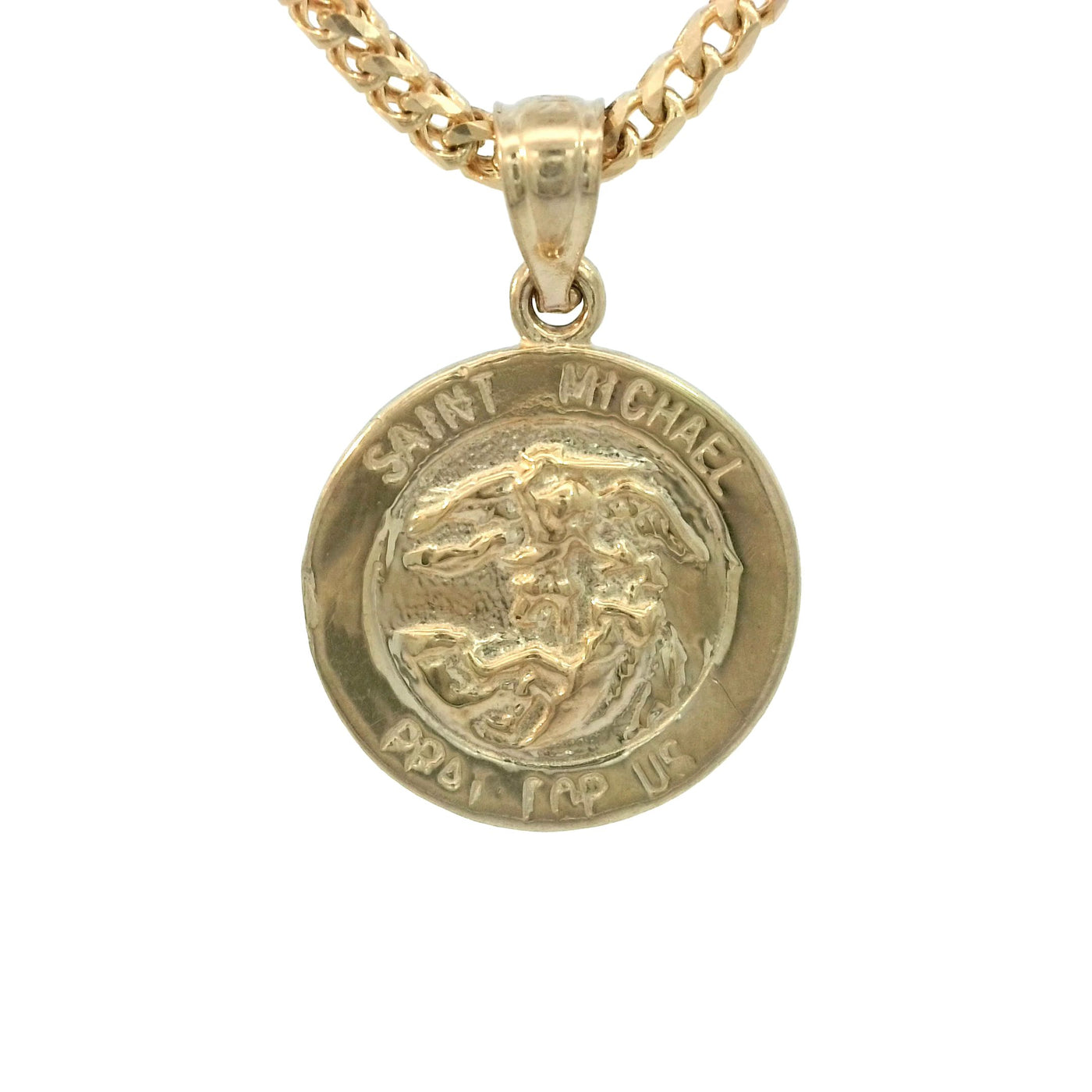 SAINT MICHAEL PENDANT 14 KARAT WEIGHT: 1.2G