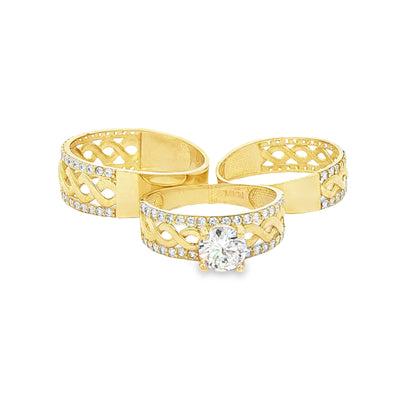14 KARAT RING SIZE 7.75 WEIGHT: 1.9G : 5.9MM CZ MO