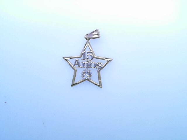 14K  PENDENT 1.5G QUINCE CZ STAR 2TONE