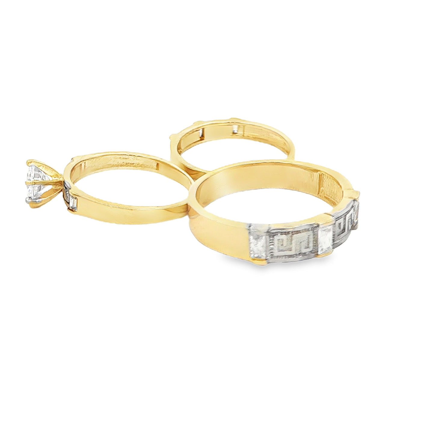 14 KARAT RING SIZE 7.25 WEIGHT: 2.2G : 3MM CZ SOLI