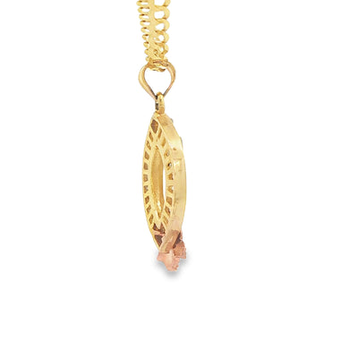 PENDANT 14K 3.6G PRAYER HANDS 3TONE