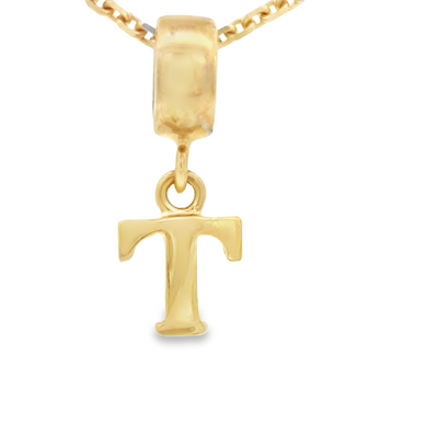 PENDANT 14K T Letter BailRing