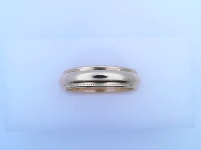 14 KARAT RING SIZE 7.5 WEIGHT: 5.0G : 4.6MM BEVELE