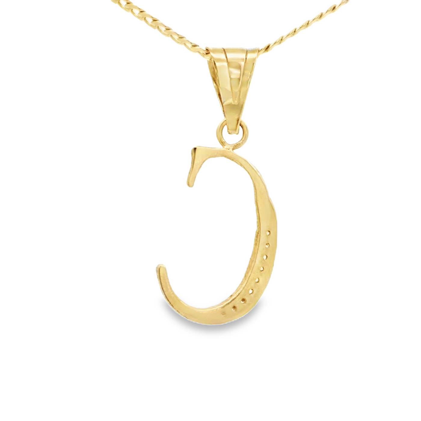 PENDANT 14K LETTER C CZ LETTER C