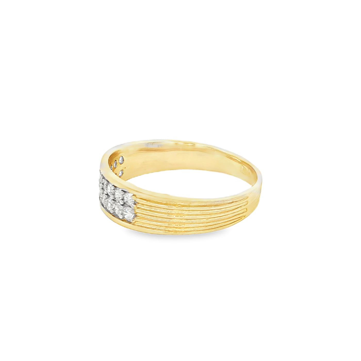 14 KARAT RING SIZE 10 WEIGHT: 3.6G : 5.7MM CZ 2 RO