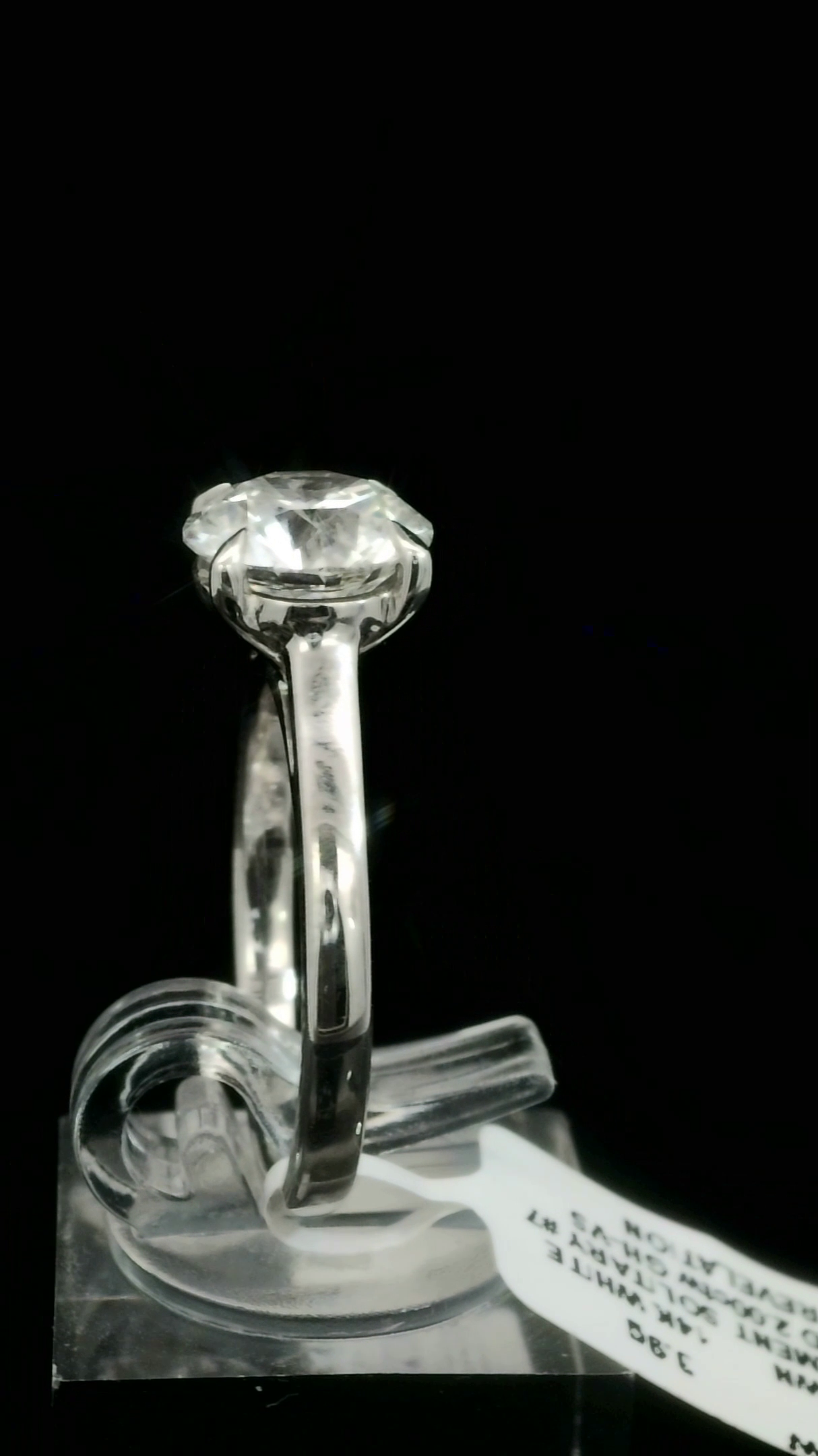 LABGROWN       14K WHITE ENGAGEMENT SOLITARY #7  D