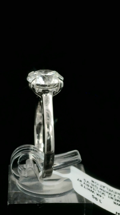 LABGROWN       14K WHITE ENGAGEMENT SOLITARY #7  D
