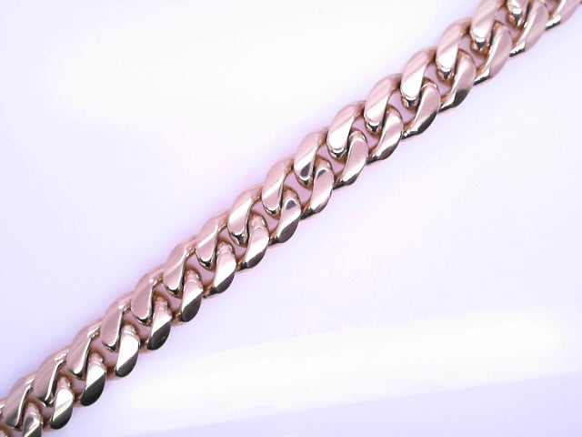14 Karat Cuban Italian Curb Bracelet Length 8 Weig