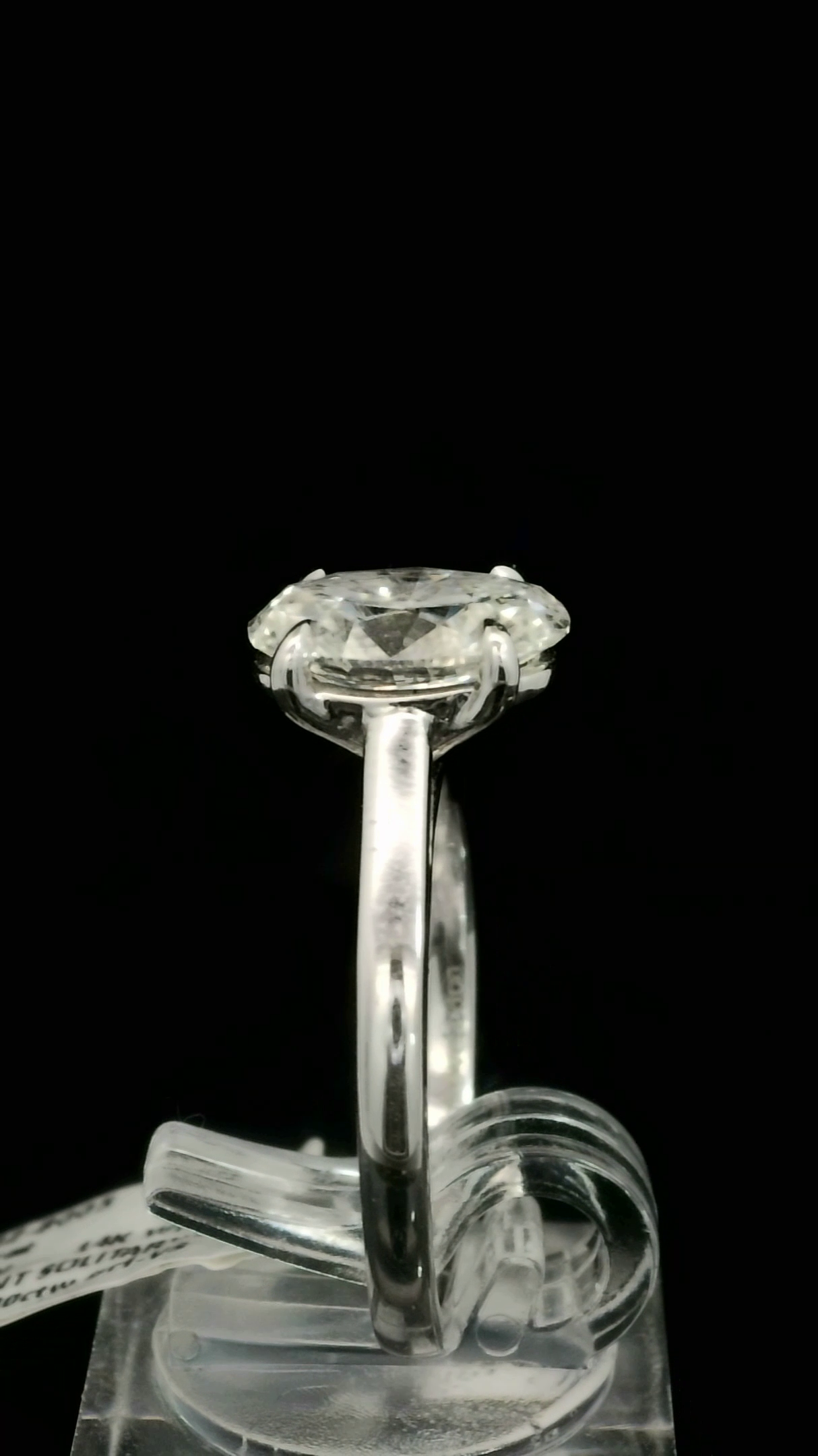 LABGROWN       14K WHITE ENGAGEMENT SOLITARY #7  D