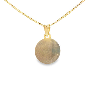14K PENDENT  THREE TONE  FIRST COMMUNION MED