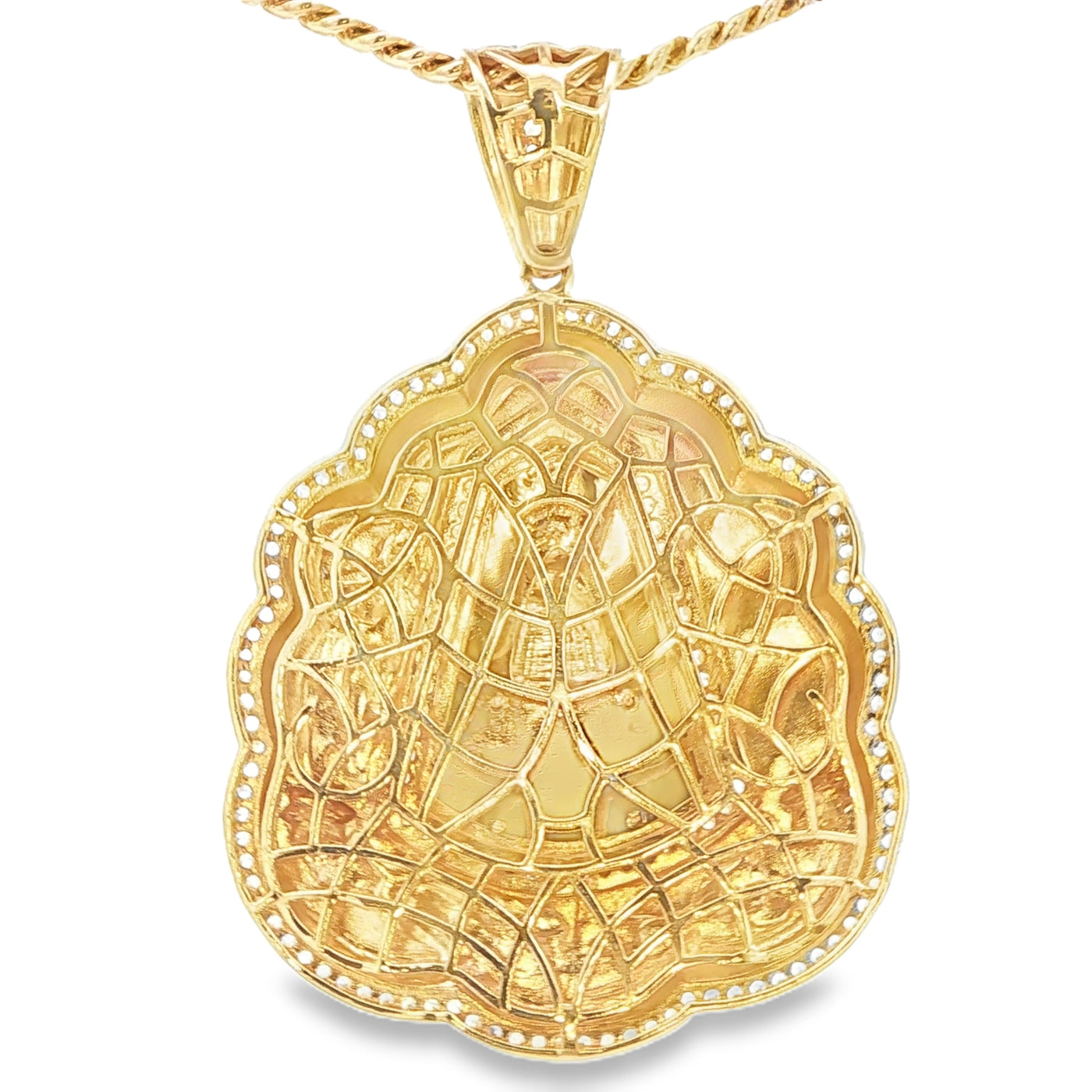 14KP 36.7G CARIDAD CZ CARIDAD DE COBRE LARGE