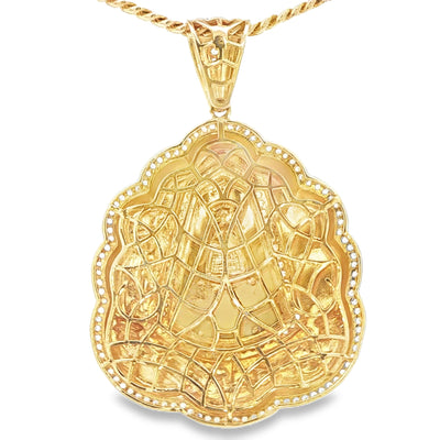 14KP 36.7G CARIDAD CZ CARIDAD DE COBRE LARGE