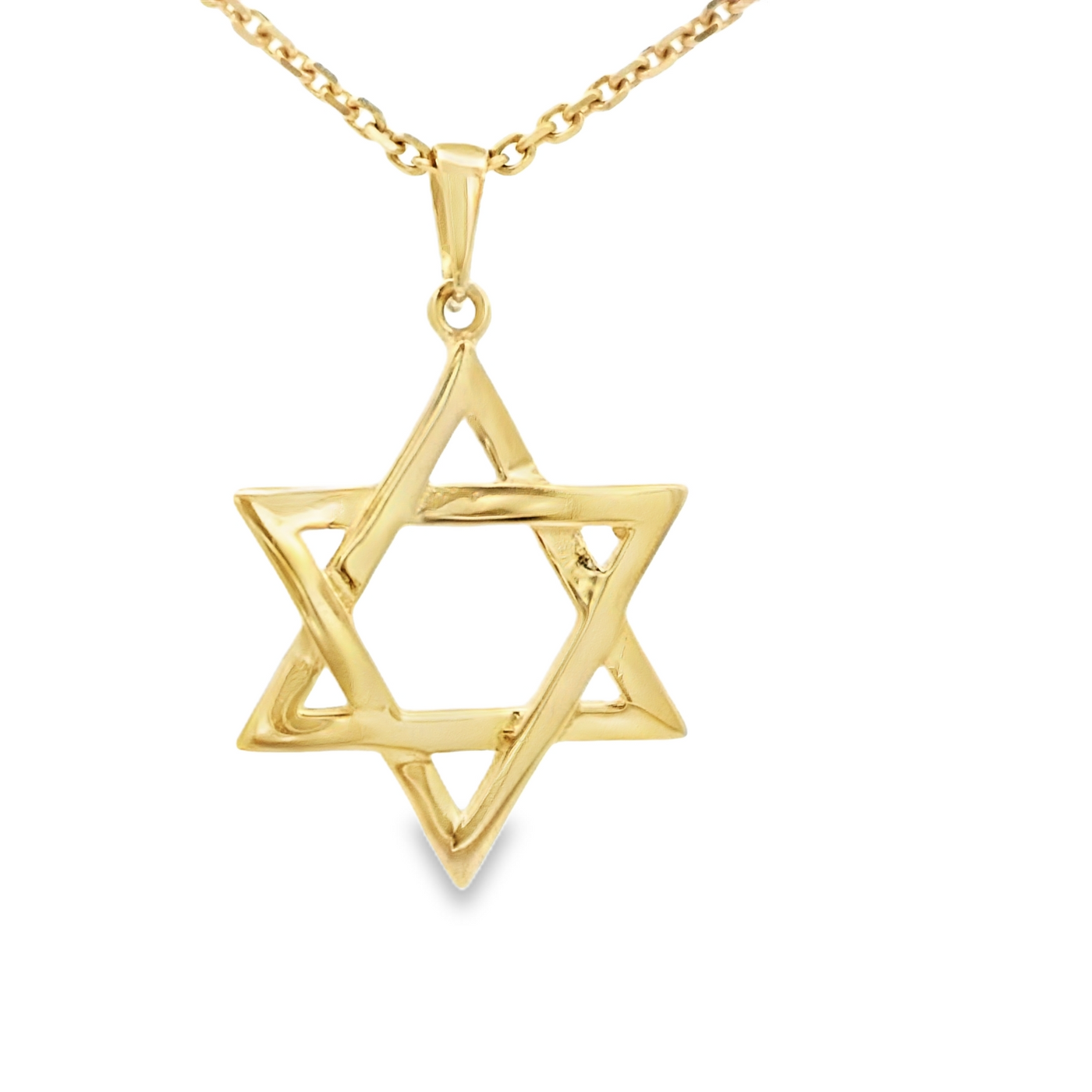 PENDANT 14K STAR STAR OF DAVID POLISHED