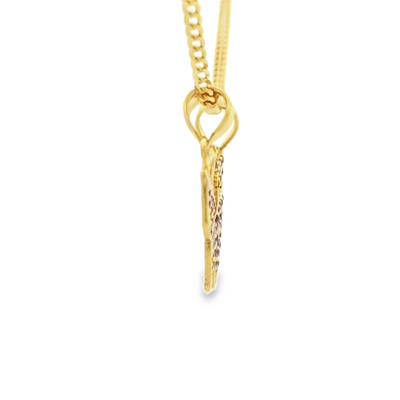 PENDANT 14KP 2.0G BUTTERFLY CZ RED BREAKAWAY 2