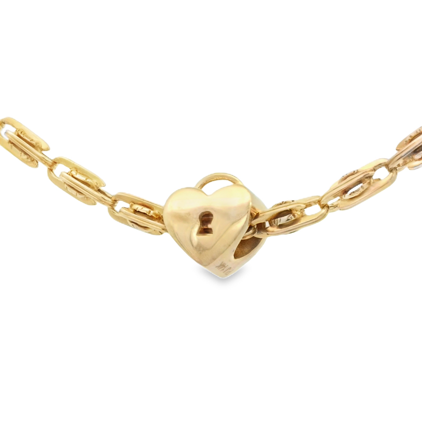 PENDANT 14K HEART SLIDER POLISHED