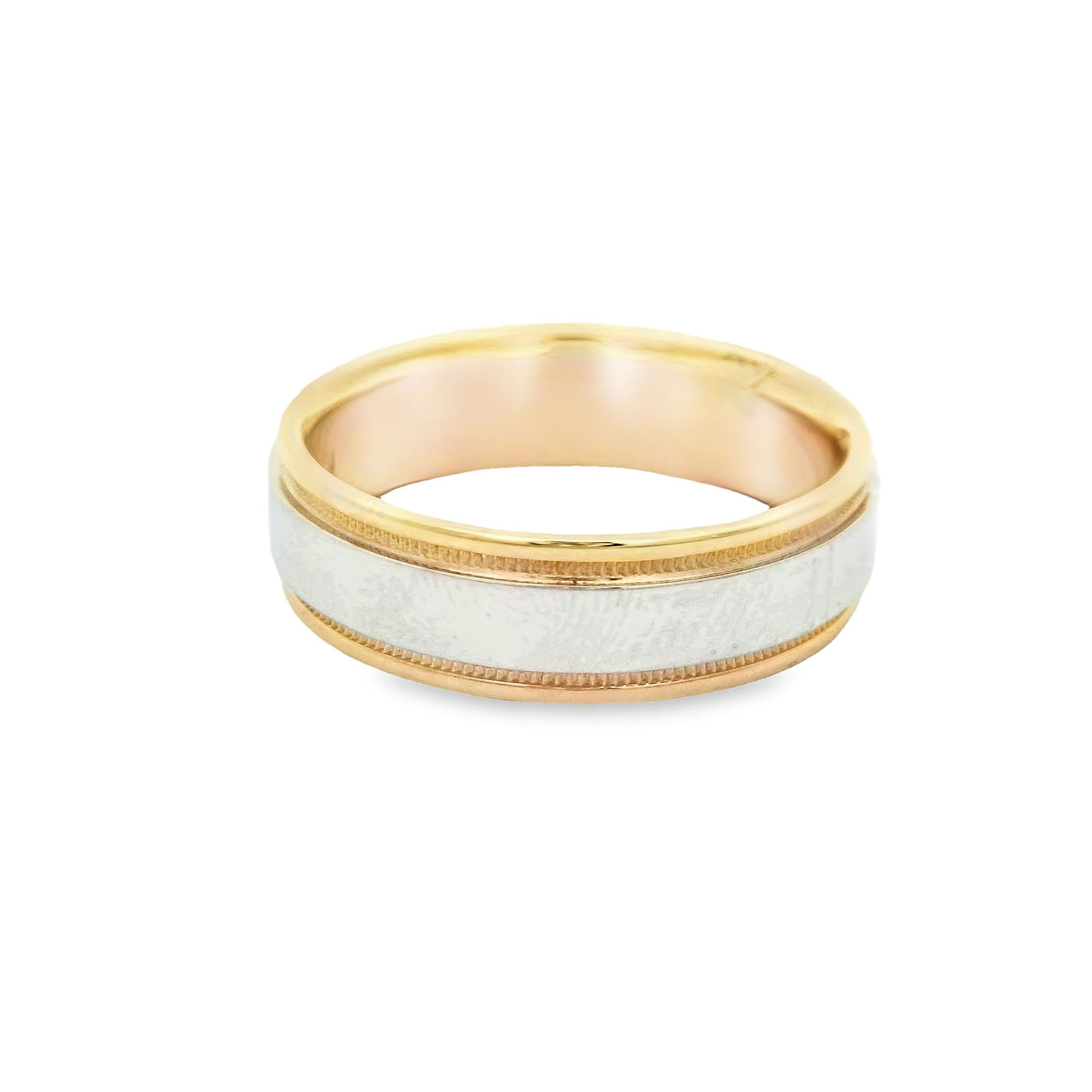 14KR Band Two-Tone Miligrain Ring