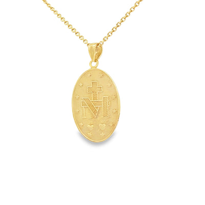 PENDANT 14K 2.5G VIRGEN MARY OVAL VIRGEN MARY MIRA