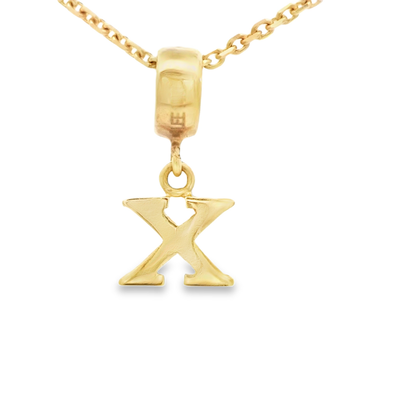 PENDANT 14K X Letter BailRing
