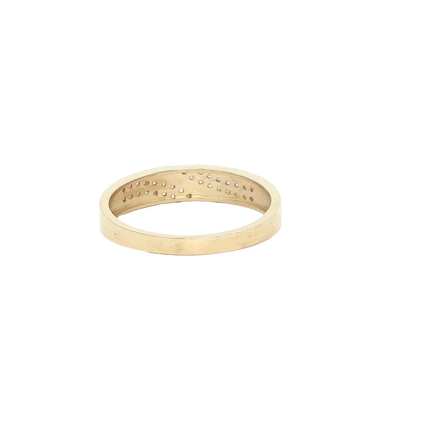14 KARAT RING SIZE 9.5 WEIGHT: 3.1G : 4.6MM CZ HAL