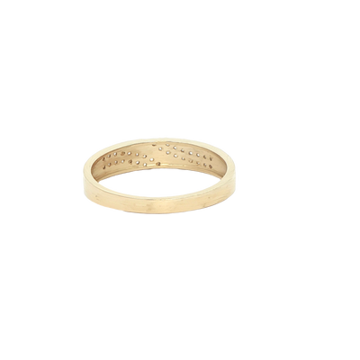 14 KARAT RING SIZE 9.5 WEIGHT: 3.1G : 4.6MM CZ HAL
