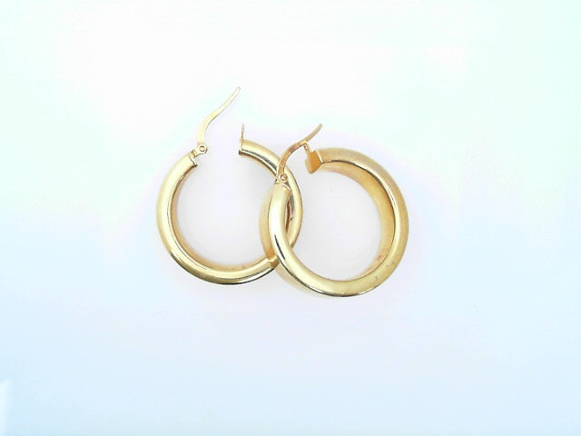 EARRIGNS 14 KARAT MEDIUM HOOP EARRINGS WEIGHT: 4.2