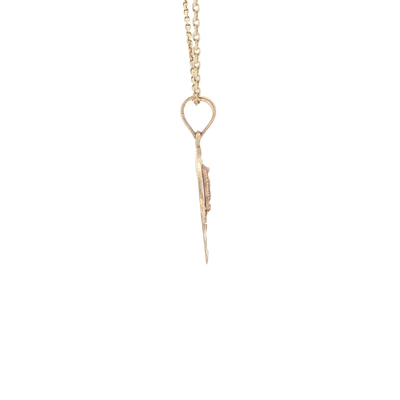 PENDANT 14K Guadalupe 15 oval DC