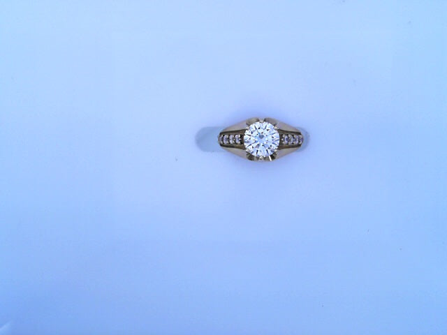 RING 14KR 5.2G RING SOLITAIRE #8 CZ CTR RND CZ SHA