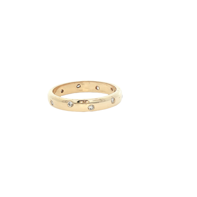 14 KARAT RING SIZE 6.5 WEIGHT: 3.2G :NATURAL DIAMO