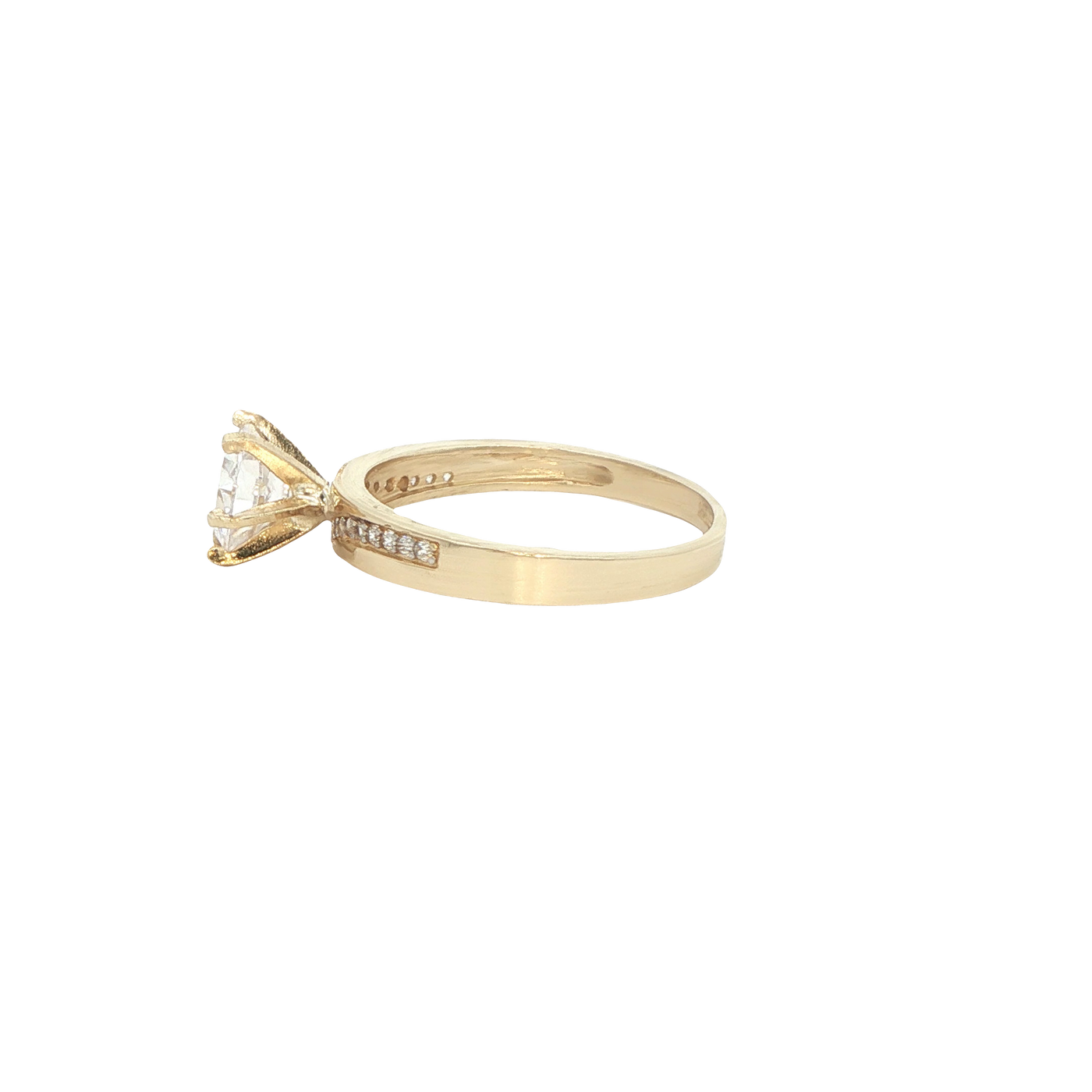 14 KARAT RING SIZE 6.75 WEIGHT: 2.4G : 2.8MM CZ SO