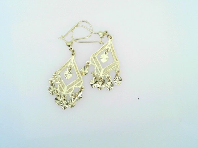 14 KARAT DROP EARRINGS WEIGHT: 3.6G : CHANDALIER R