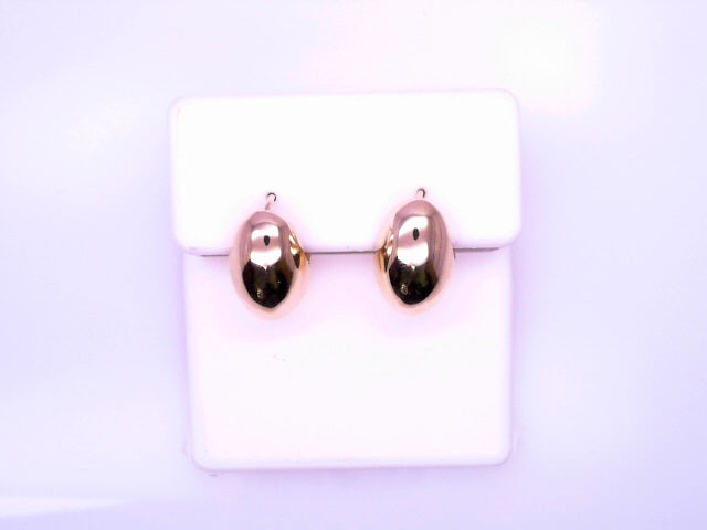 14 KARAT HUGGIE EARRINGS WEIGHT: 3.7G : CHUNKY OVA