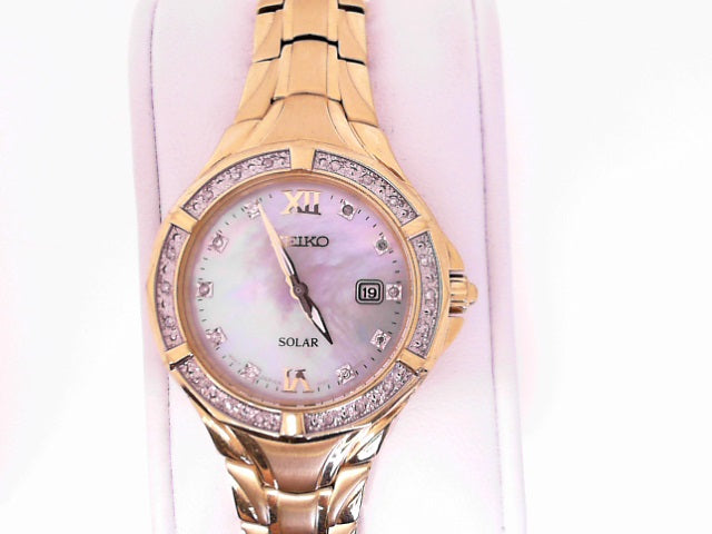 CZ YELLOW SEIKO WATCH