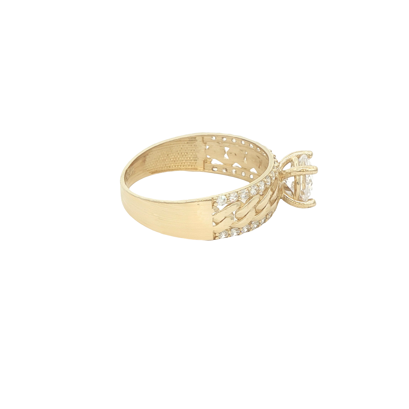 14 KARAT RING SIZE 7.5 WEIGHT: 2.5G : 5.8MM CZ SOL