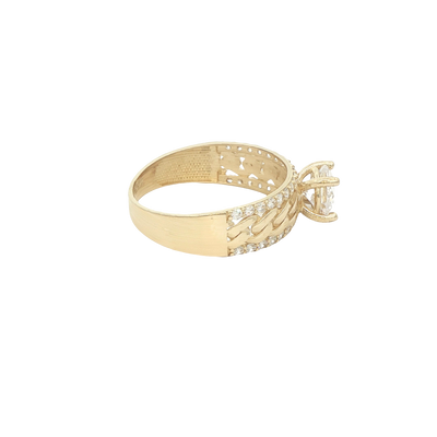 14 KARAT RING SIZE 7.5 WEIGHT: 2.5G : 5.8MM CZ SOL