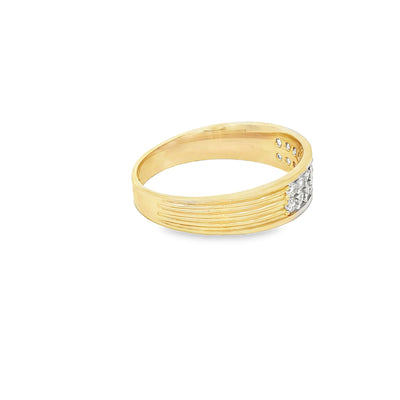14 KARAT RING SIZE 10.25 WEIGHT: 3.7G : 4.8MM CZ 2