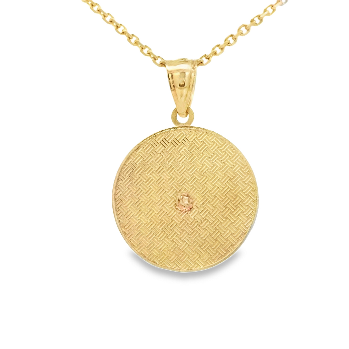 PENDANT 14K QUINCE GUADALUPE DC 3TONE 2.1G