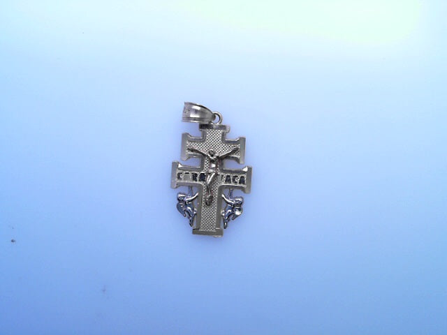 PENDANT 14K 2.2G CARAVACA CROSS 3TONE