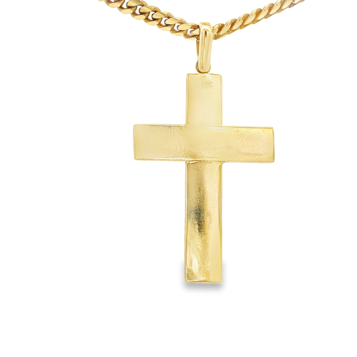 PENDANT 14KP 3.1G JESUS CROSS 2TONE SATIN FINISH