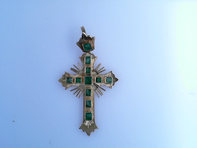 14KP 4.3G Cross Emerald 1.50ct