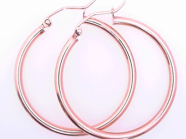 EARRINGS ROSÉ 14 KARAT MEDIUM HOOP EARRINGS WEIGHT