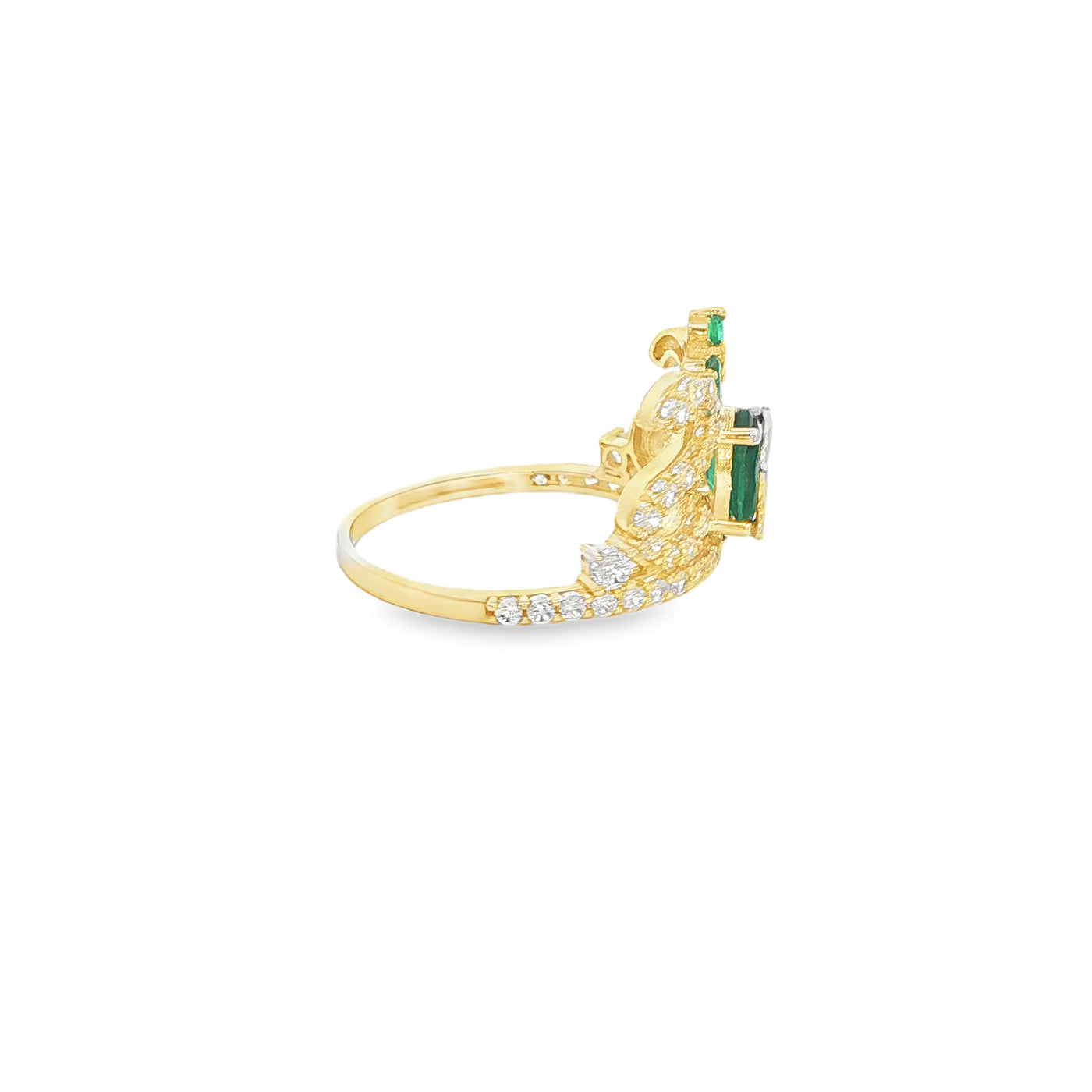 14 KARAT RING SIZE 7 WEIGHT: 2.9G : CZ QUINCE 15 G