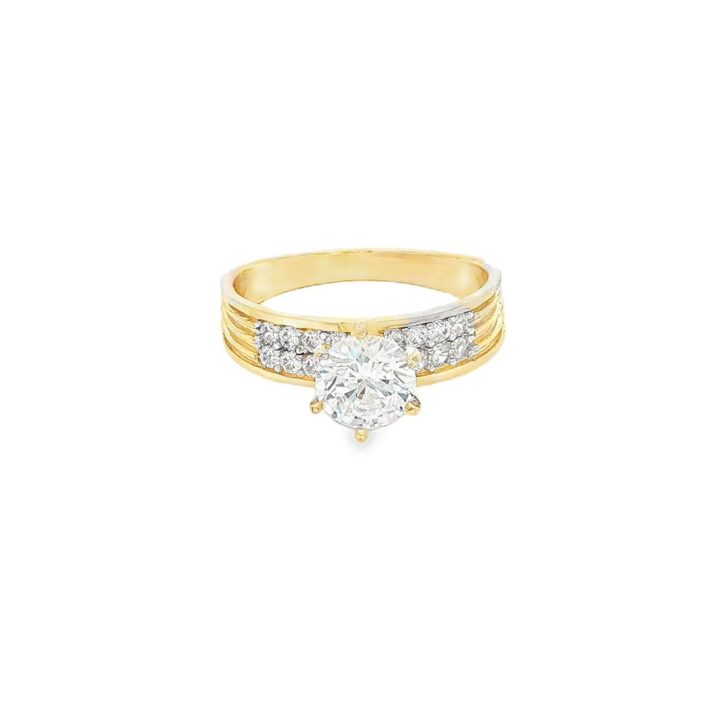 14 KARAT RING SIZE 7.25 WEIGHT: 3.5G : 4.2MM CZ SO