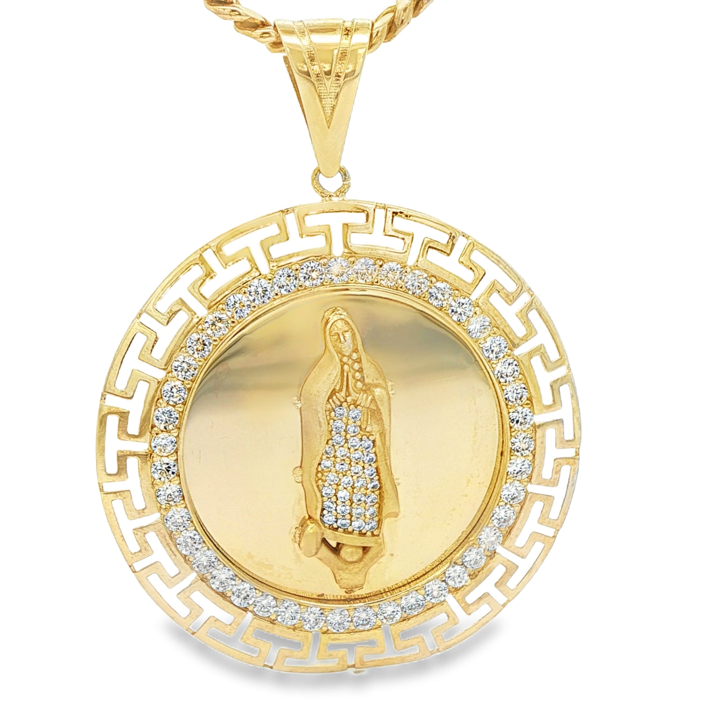 PENDANT 14 KARAT  WEIGHT: 10.7G
SIZE/ OTHER: CZ G