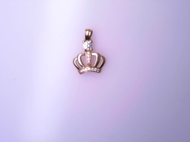 14K PENDANT  1.8G CROWN CZ OPEN CROWN