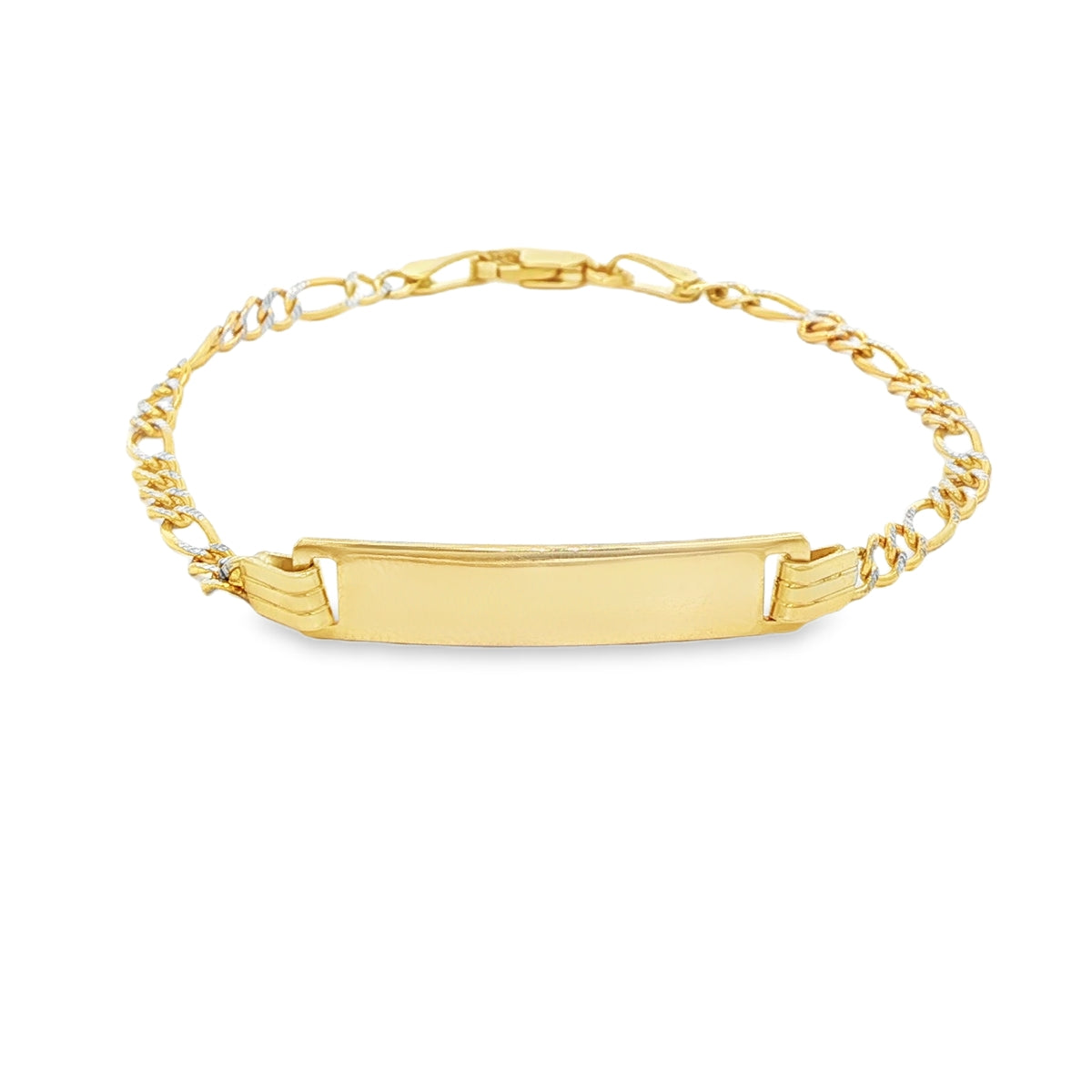 14 KARAT FIGARO BRACELET LENGTH 6 WEIGHT: 2.6G : 2