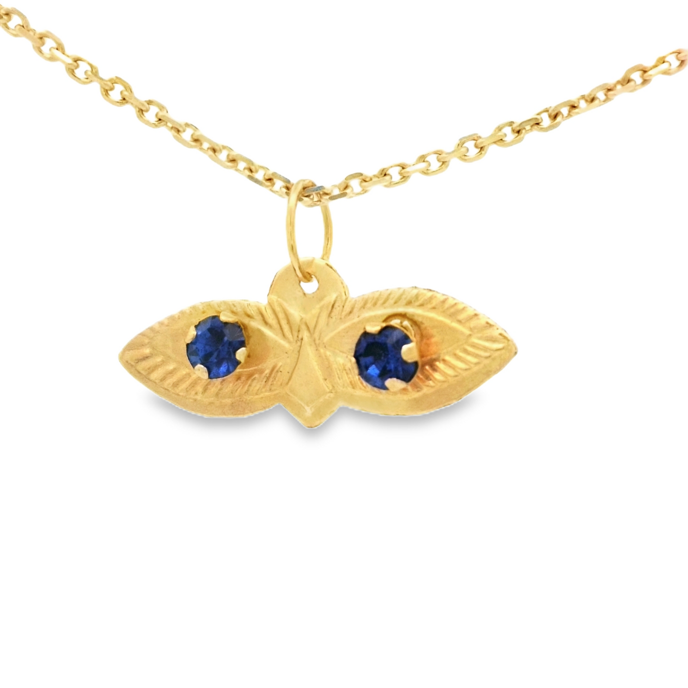 PENDANT 14K Cz Eyes Santa Lucia Color