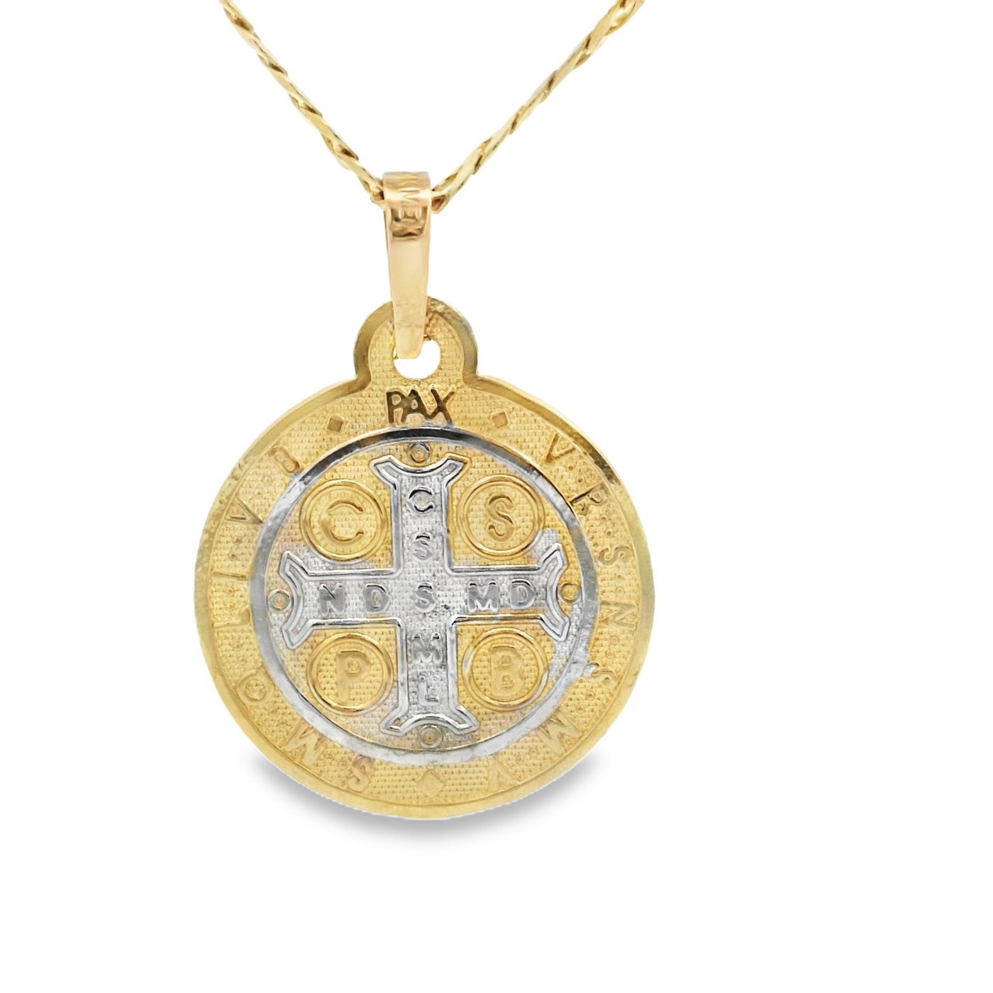 PENDANT 14K 4.2G SAINT SANT BENEDICT ROUND