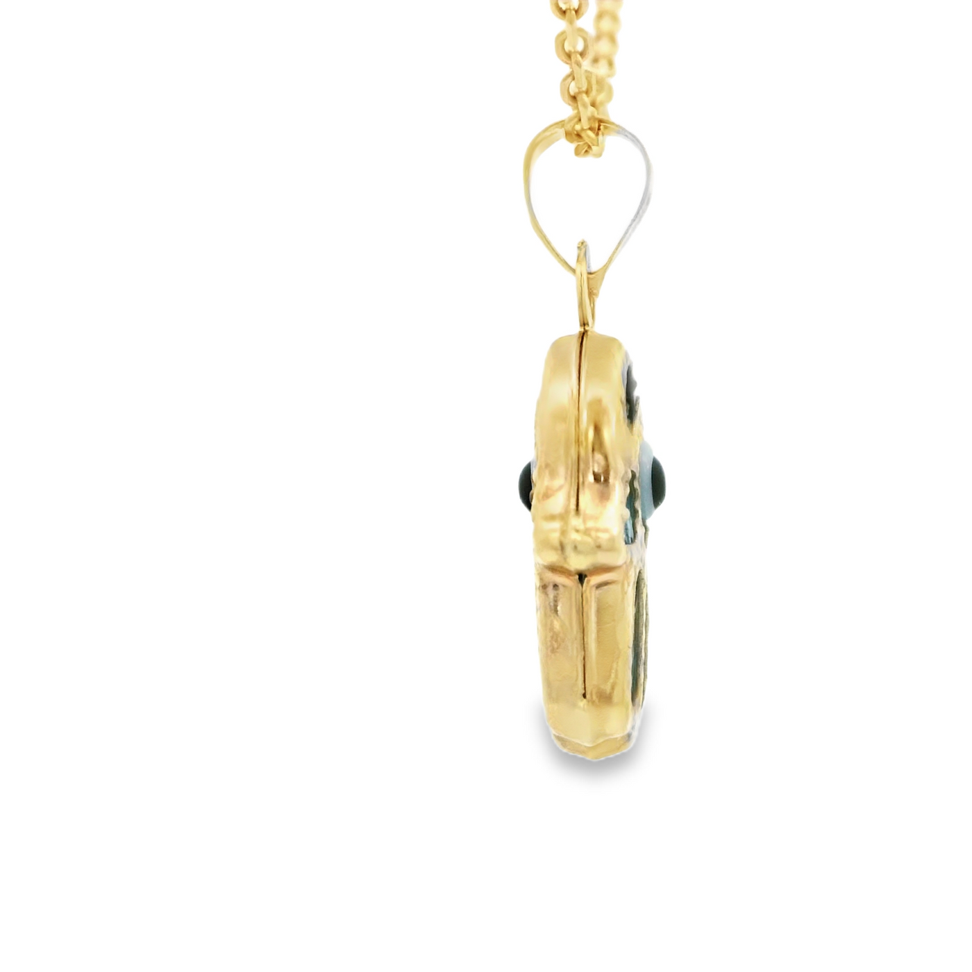 PENDANT 14K HANSMA EVIL BLUE MILIGRAIN