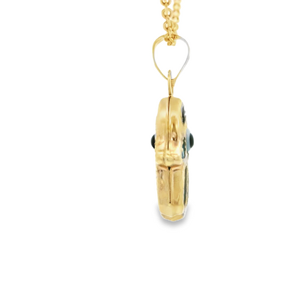 PENDANT 14K HANSMA EVIL BLUE MILIGRAIN